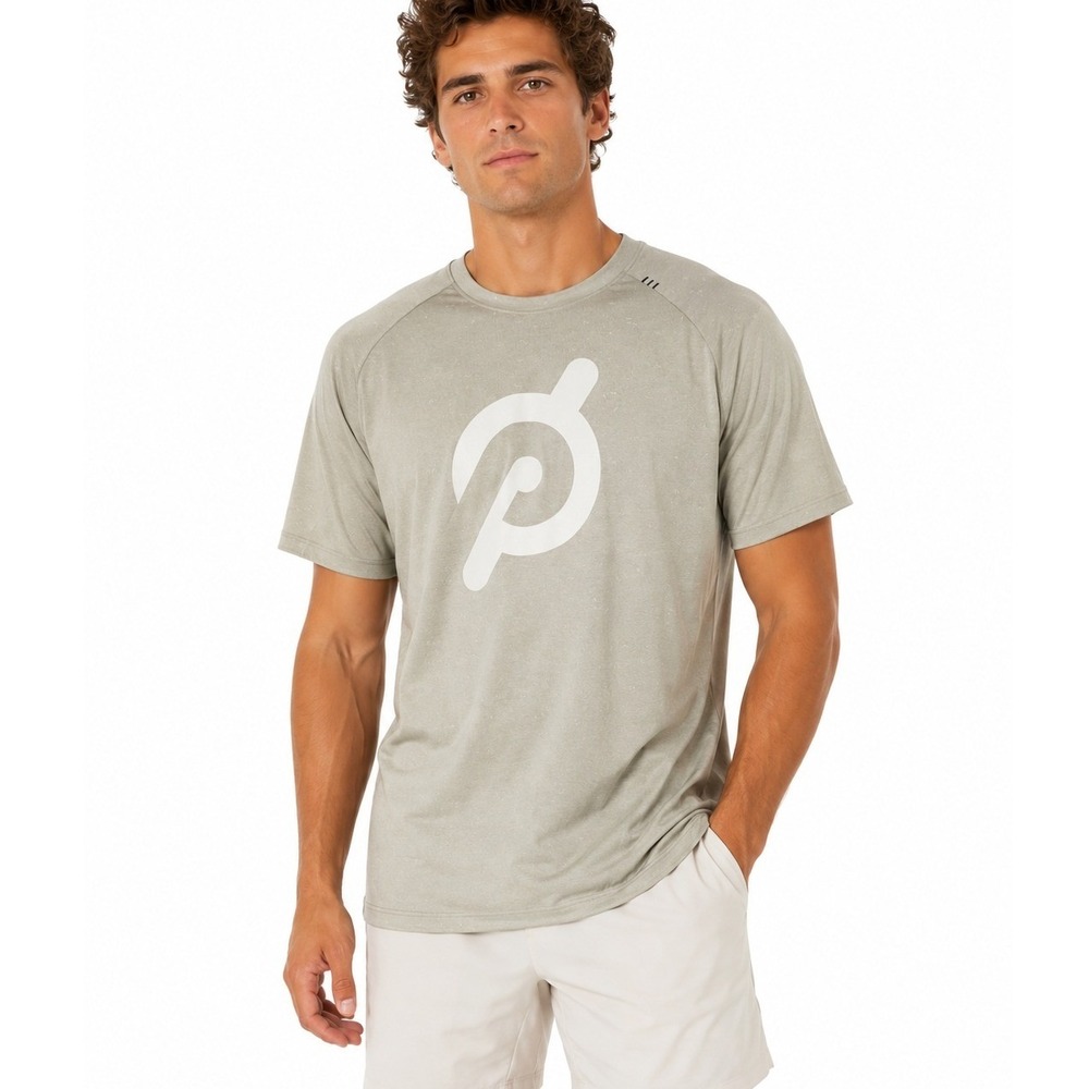 Lululemon Peloton | Mens Metal Vent Tech Short Sleeve Shirt Tan Khaki Logo | XL